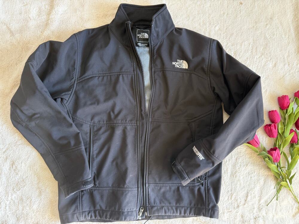 Vintage The North Face Black Windstopper Waterproof Jacket Size Medium